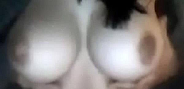 Hot girlfriend showing boobs on webcam